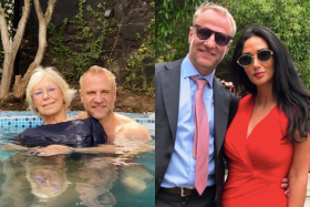 pamela díaz, felipe kast y su mamá